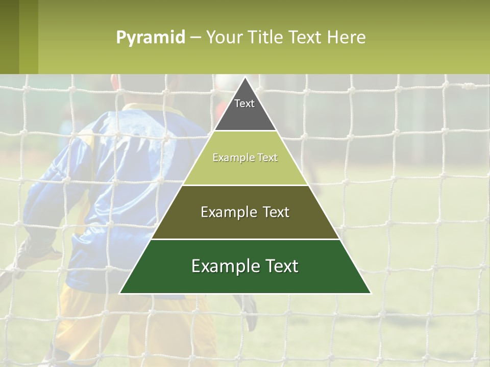 A Young Boy Kicking A Soccer Ball Towards A Goal PowerPoint Template