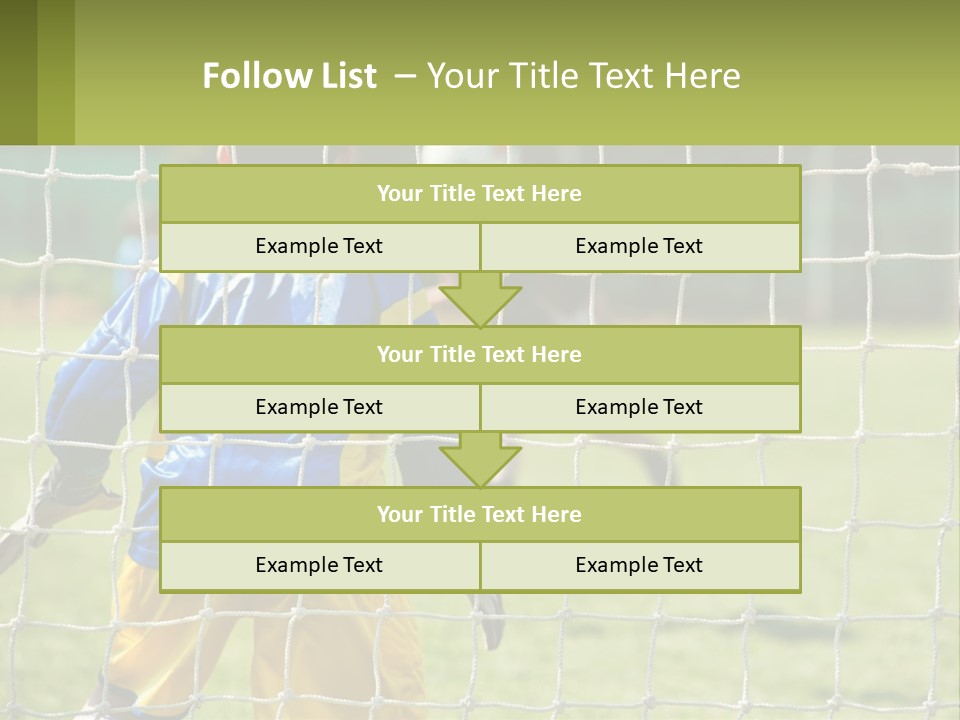 A Young Boy Kicking A Soccer Ball Towards A Goal PowerPoint Template