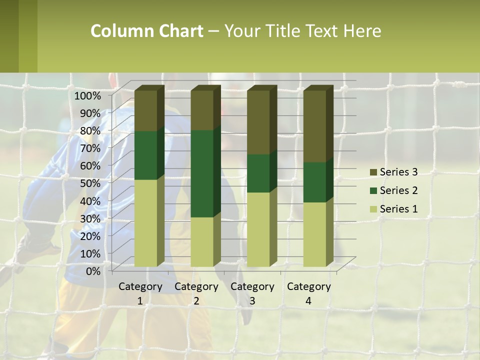 A Young Boy Kicking A Soccer Ball Towards A Goal PowerPoint Template
