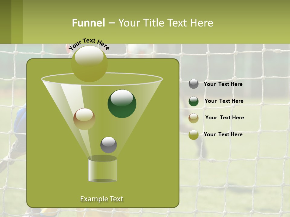 A Young Boy Kicking A Soccer Ball Towards A Goal PowerPoint Template