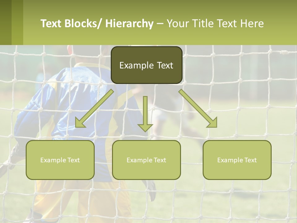 A Young Boy Kicking A Soccer Ball Towards A Goal PowerPoint Template