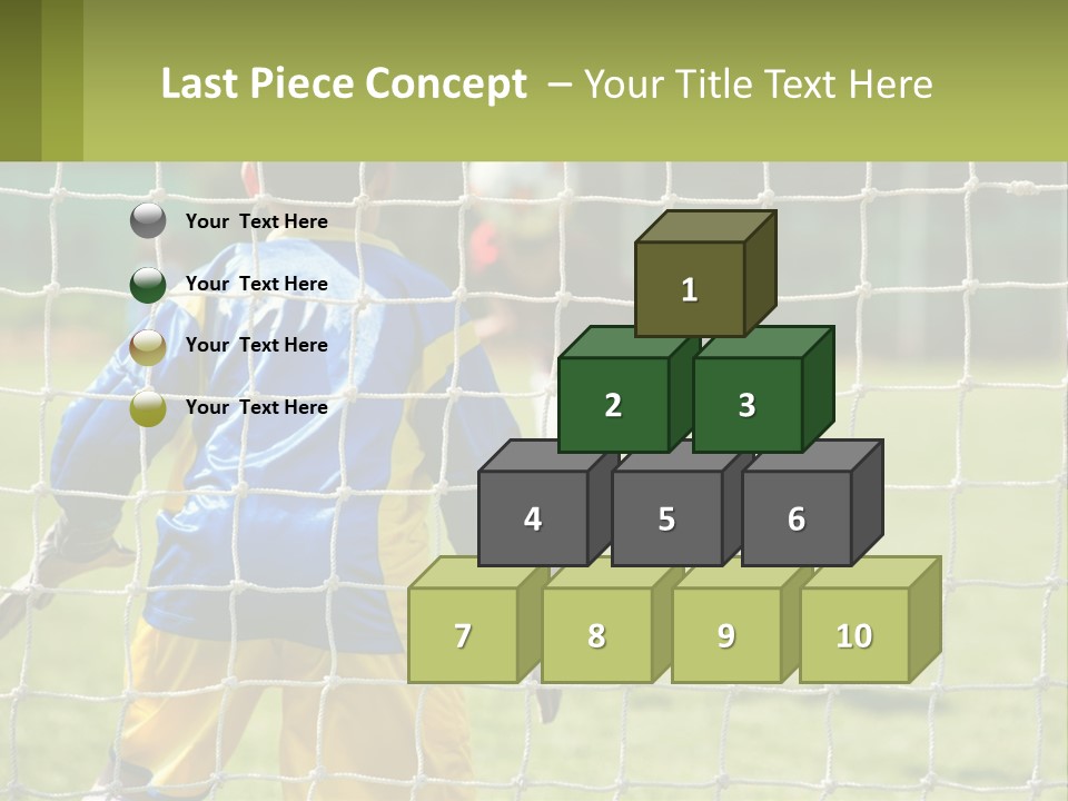 A Young Boy Kicking A Soccer Ball Towards A Goal PowerPoint Template