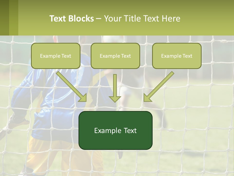 A Young Boy Kicking A Soccer Ball Towards A Goal PowerPoint Template