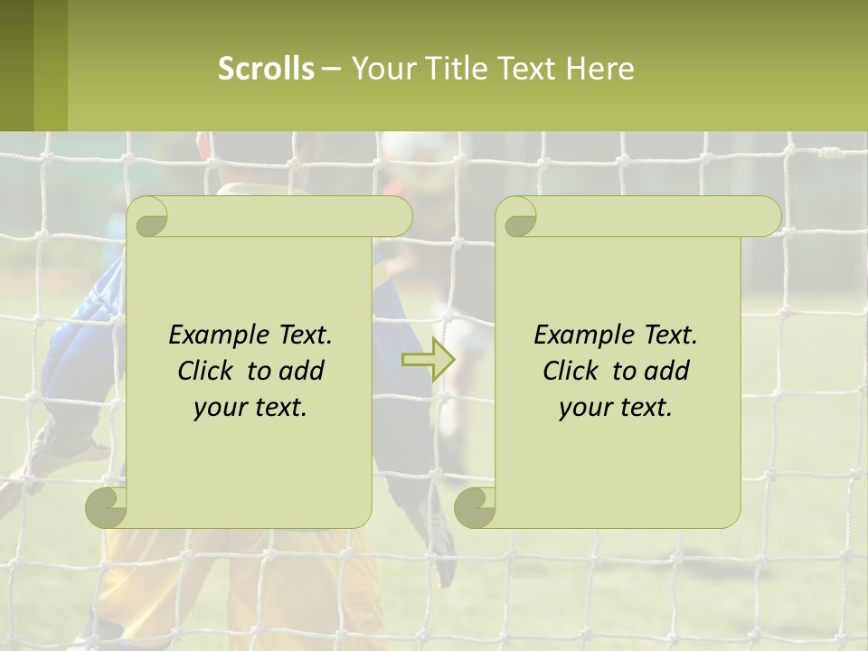 A Young Boy Kicking A Soccer Ball Towards A Goal PowerPoint Template