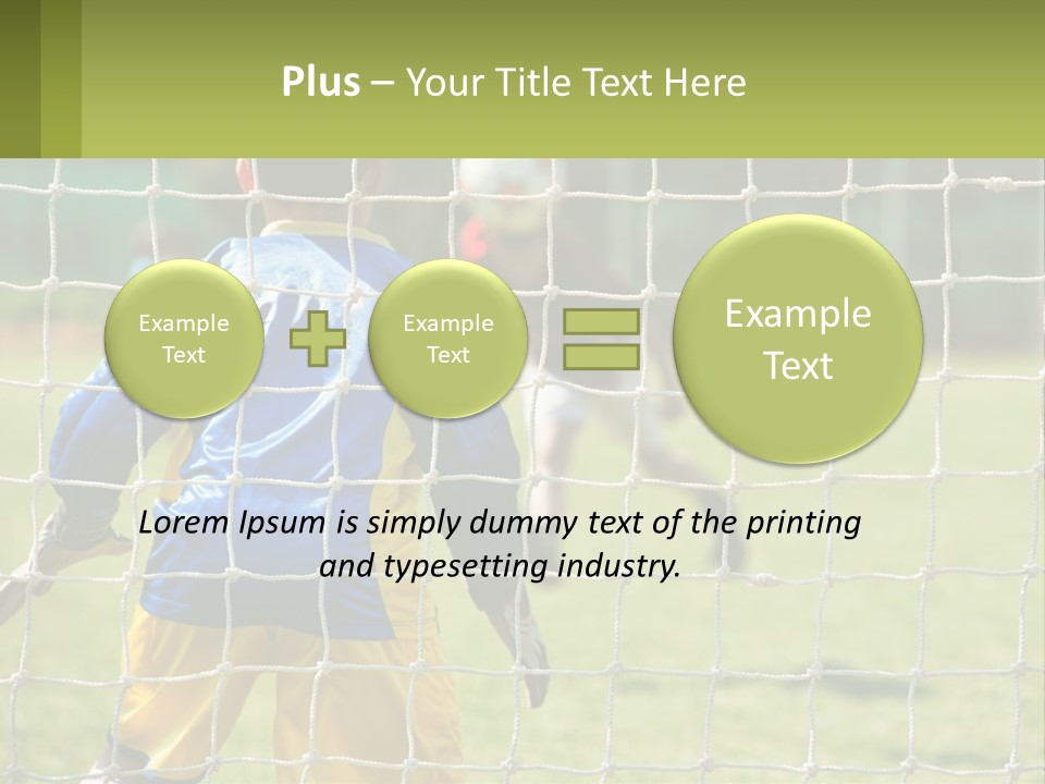 A Young Boy Kicking A Soccer Ball Towards A Goal PowerPoint Template