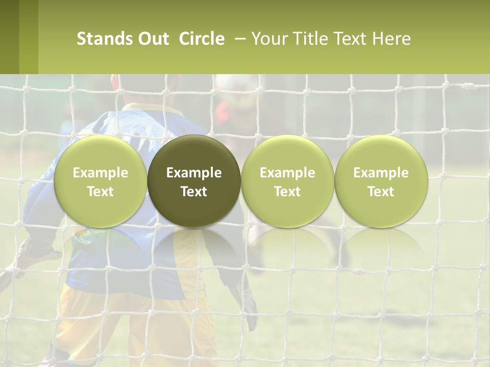 A Young Boy Kicking A Soccer Ball Towards A Goal PowerPoint Template