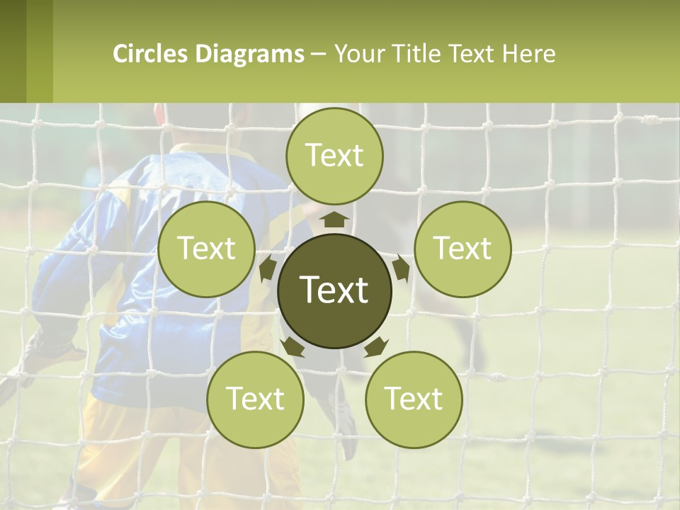 A Young Boy Kicking A Soccer Ball Towards A Goal PowerPoint Template