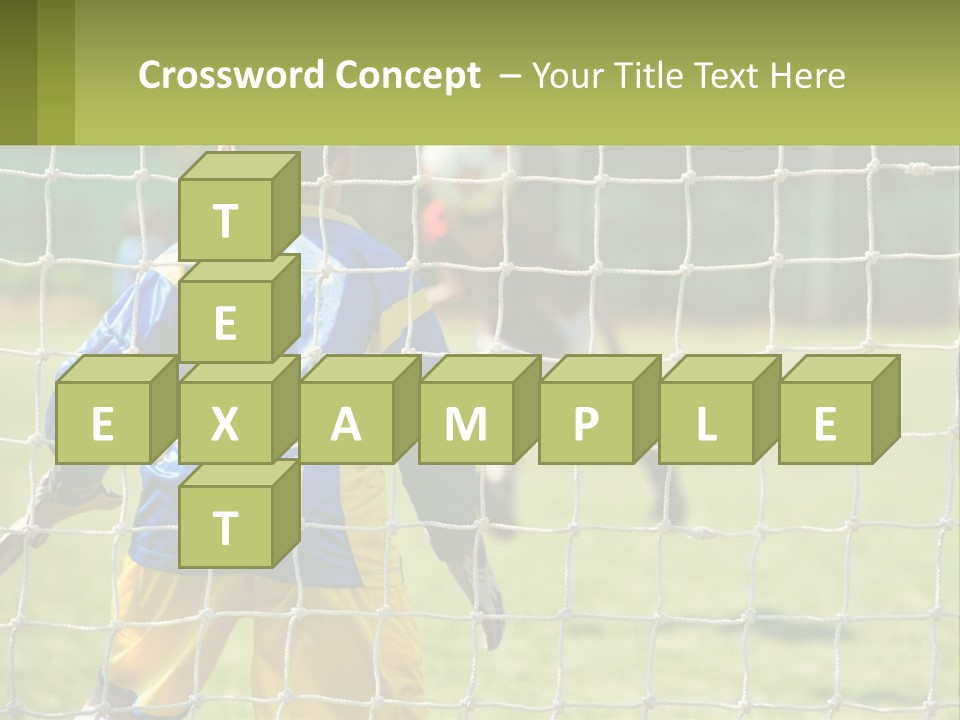 A Young Boy Kicking A Soccer Ball Towards A Goal PowerPoint Template