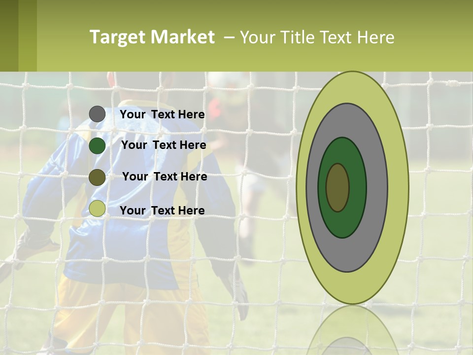 A Young Boy Kicking A Soccer Ball Towards A Goal PowerPoint Template