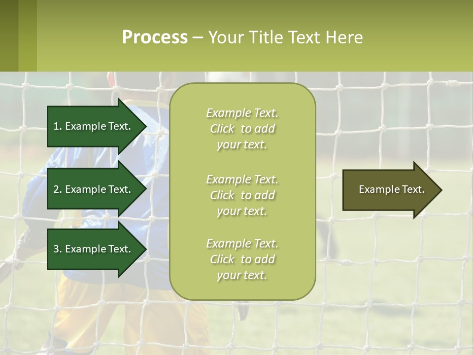 A Young Boy Kicking A Soccer Ball Towards A Goal PowerPoint Template
