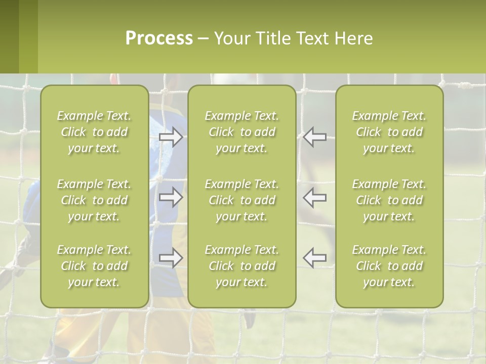 A Young Boy Kicking A Soccer Ball Towards A Goal PowerPoint Template