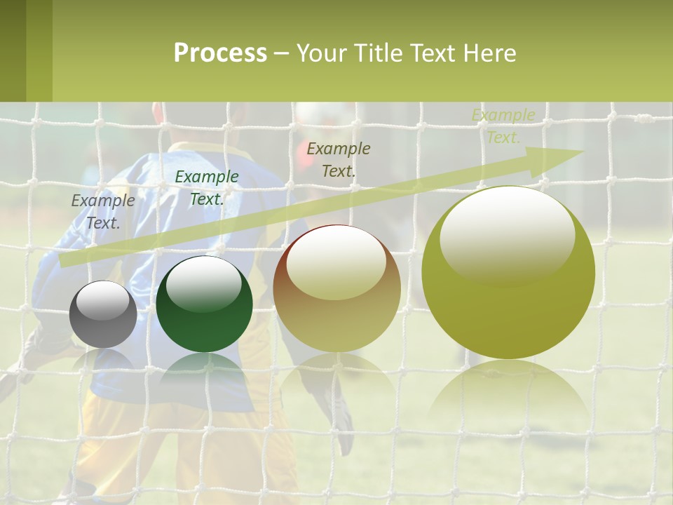 A Young Boy Kicking A Soccer Ball Towards A Goal PowerPoint Template