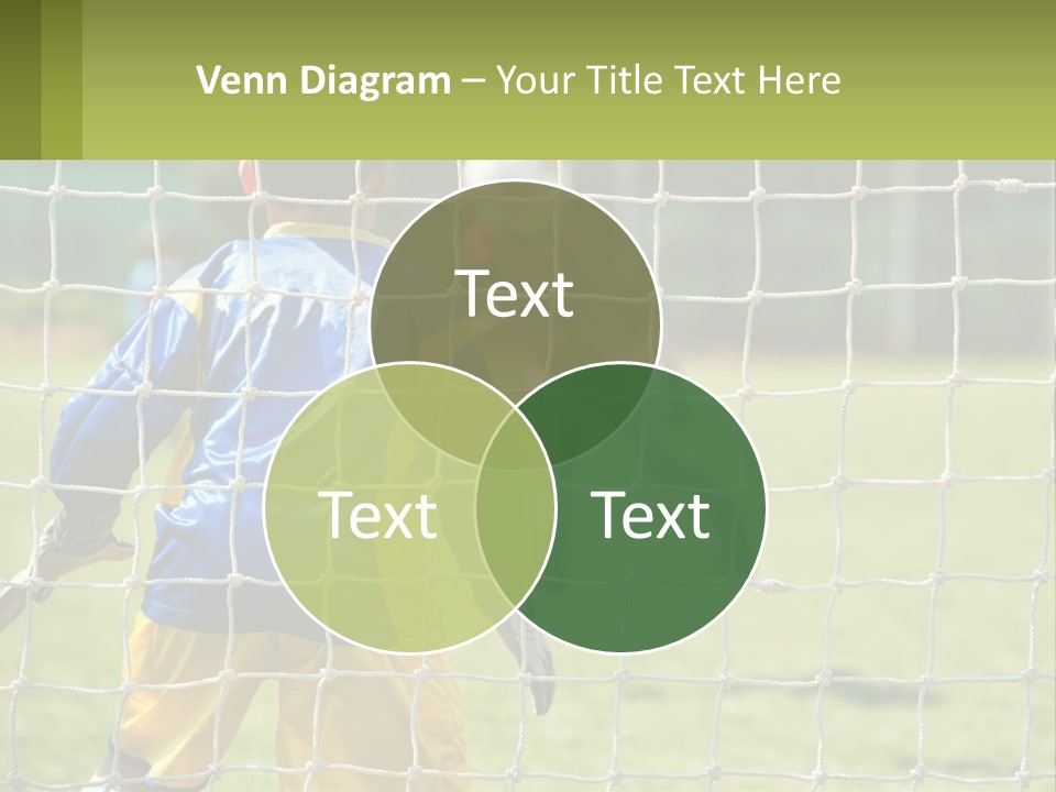 A Young Boy Kicking A Soccer Ball Towards A Goal PowerPoint Template