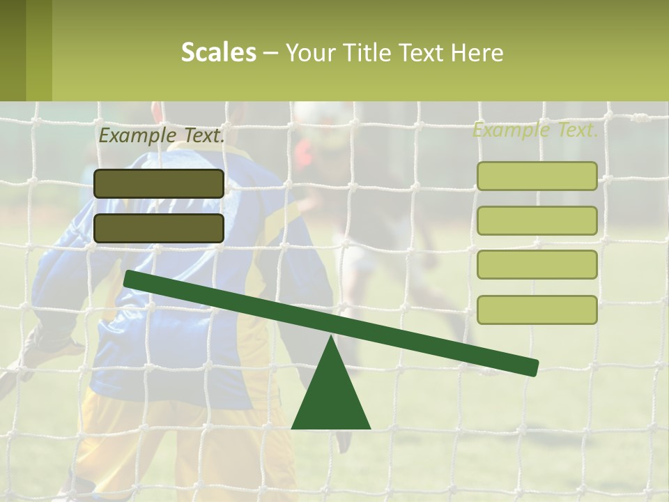 A Young Boy Kicking A Soccer Ball Towards A Goal PowerPoint Template