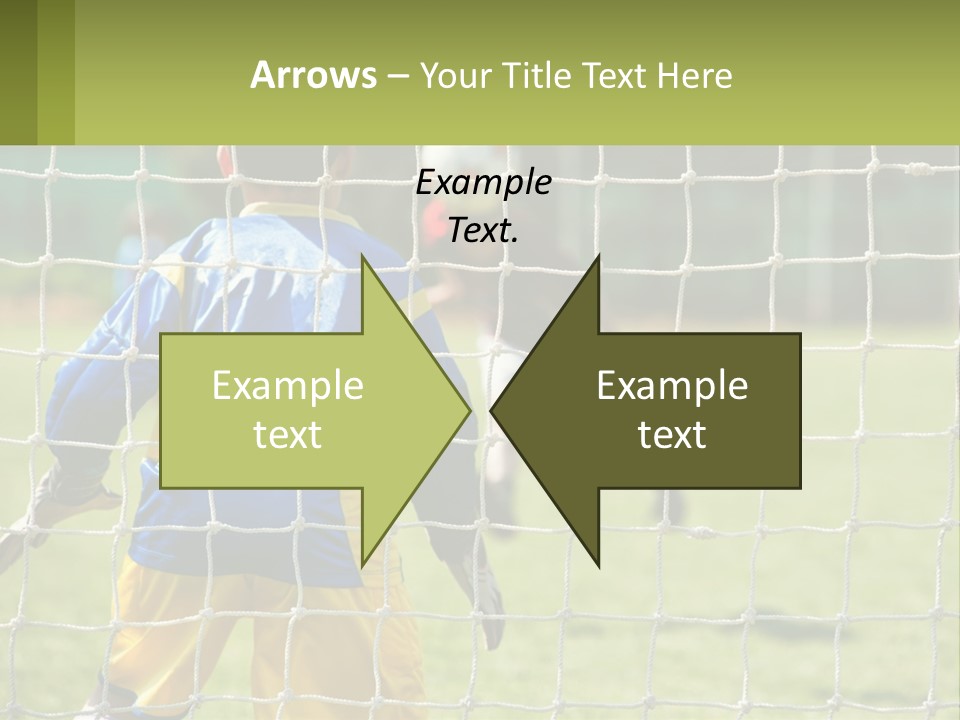 A Young Boy Kicking A Soccer Ball Towards A Goal PowerPoint Template