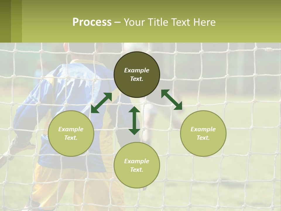A Young Boy Kicking A Soccer Ball Towards A Goal PowerPoint Template