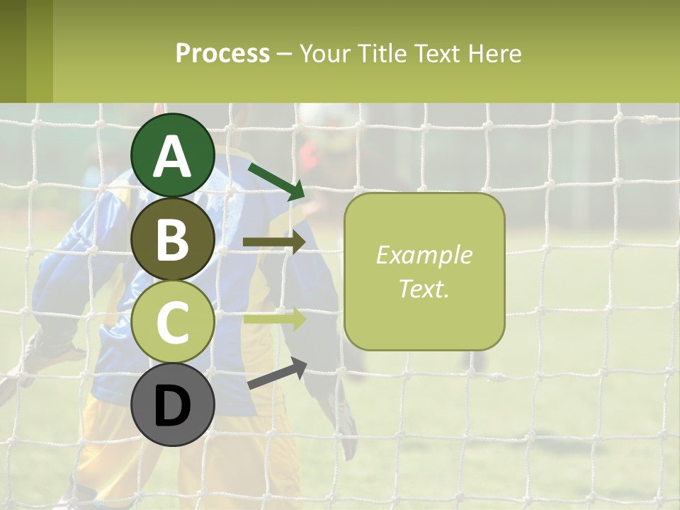 A Young Boy Kicking A Soccer Ball Towards A Goal PowerPoint Template