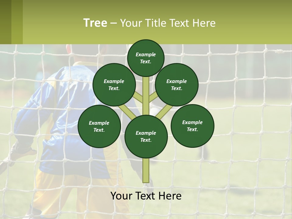 A Young Boy Kicking A Soccer Ball Towards A Goal PowerPoint Template