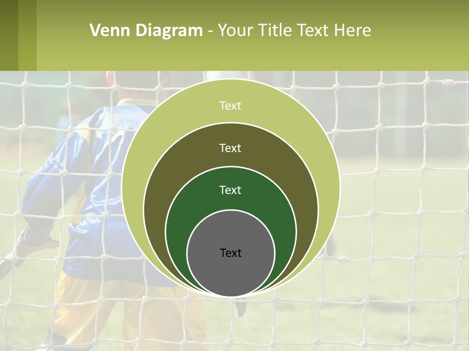 A Young Boy Kicking A Soccer Ball Towards A Goal PowerPoint Template