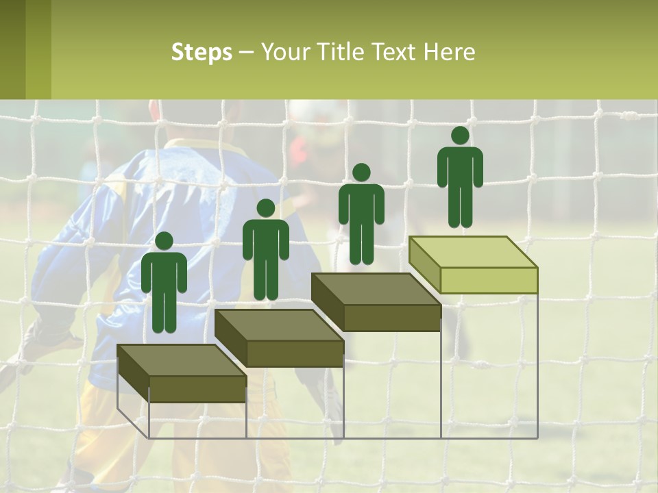 A Young Boy Kicking A Soccer Ball Towards A Goal PowerPoint Template