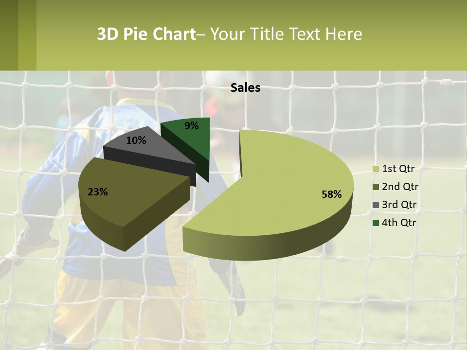 A Young Boy Kicking A Soccer Ball Towards A Goal PowerPoint Template