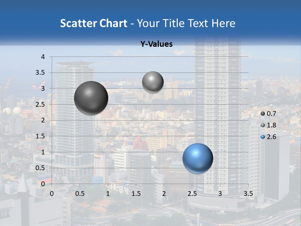 A Large City With Tall Buildings And A Blue Sky PowerPoint Template