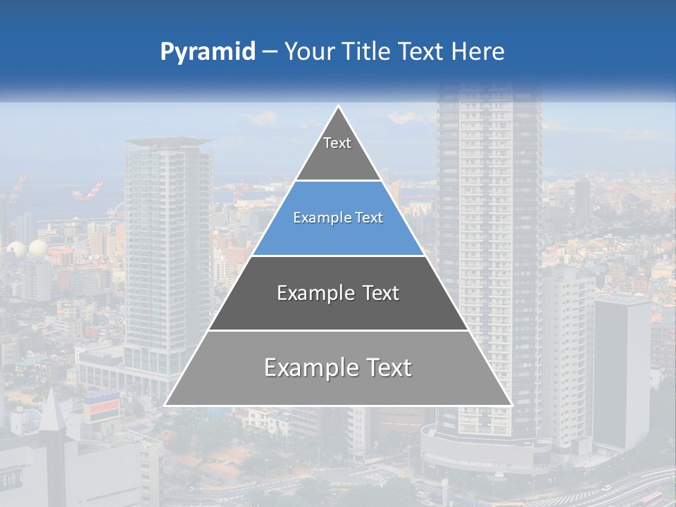 A Large City With Tall Buildings And A Blue Sky PowerPoint Template