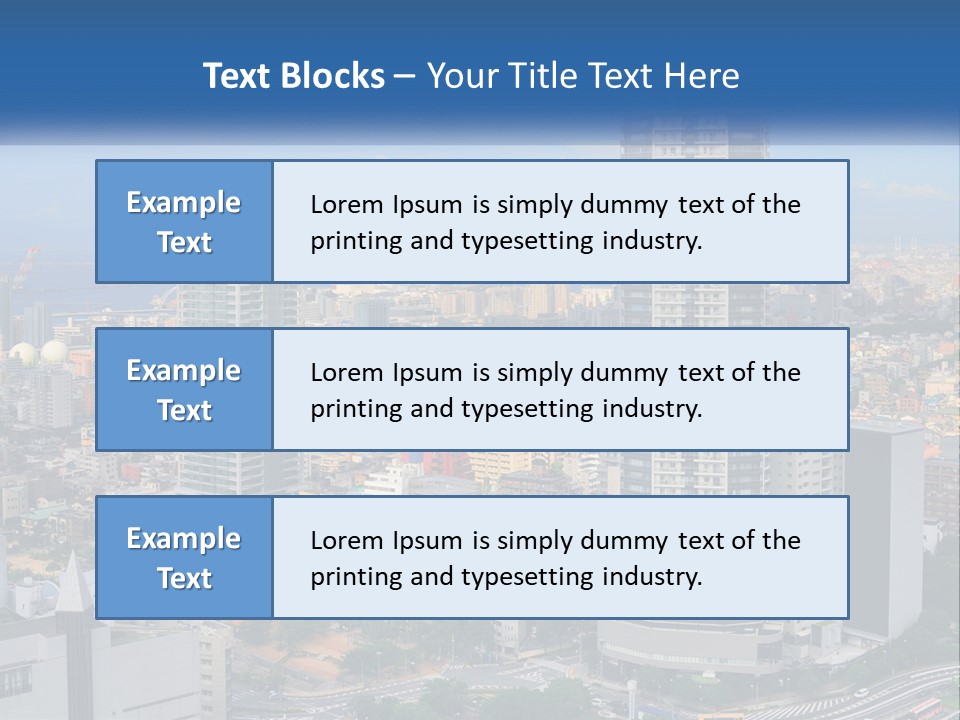 A Large City With Tall Buildings And A Blue Sky PowerPoint Template