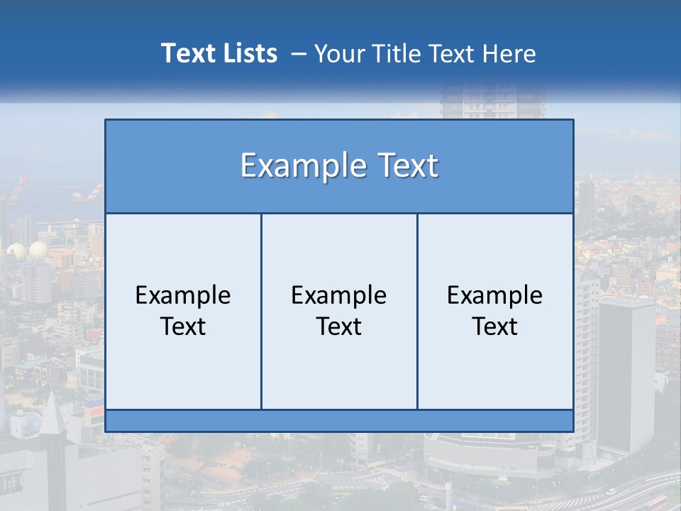 A Large City With Tall Buildings And A Blue Sky PowerPoint Template
