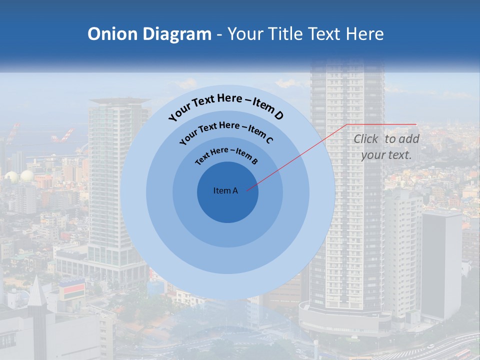 A Large City With Tall Buildings And A Blue Sky PowerPoint Template