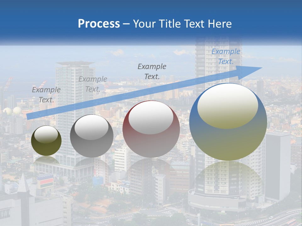 A Large City With Tall Buildings And A Blue Sky PowerPoint Template