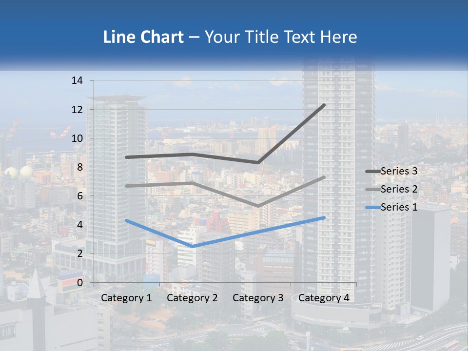 A Large City With Tall Buildings And A Blue Sky PowerPoint Template