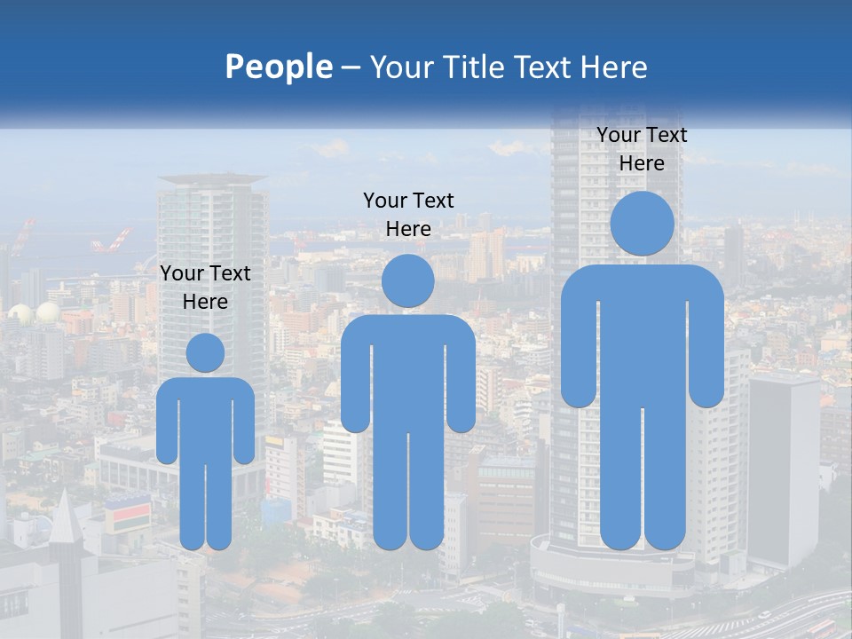 A Large City With Tall Buildings And A Blue Sky PowerPoint Template