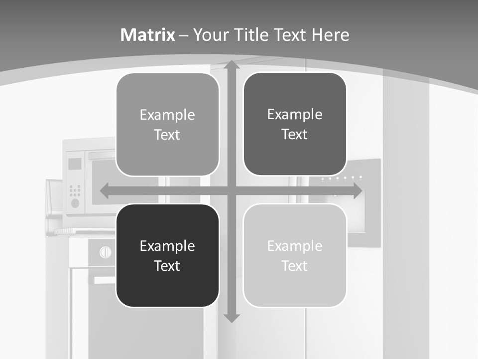 A White Refrigerator Freezer Sitting Next To A Stove Top Oven PowerPoint Template
