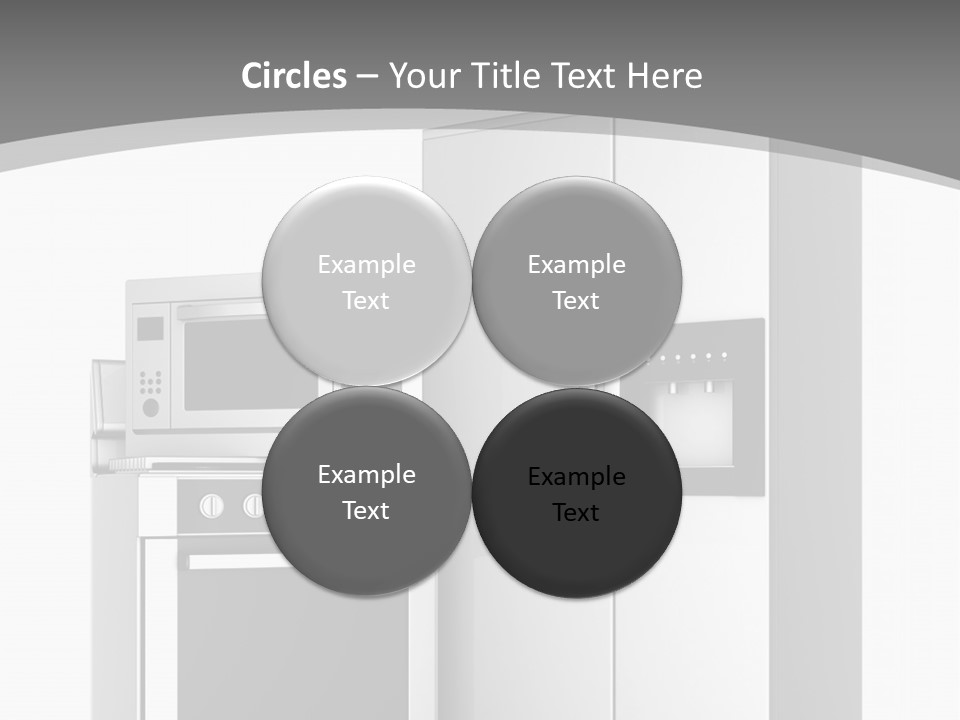 A White Refrigerator Freezer Sitting Next To A Stove Top Oven PowerPoint Template