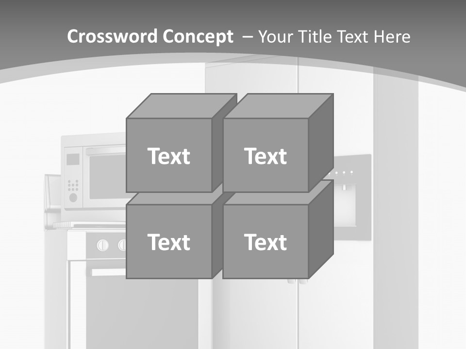 A White Refrigerator Freezer Sitting Next To A Stove Top Oven PowerPoint Template