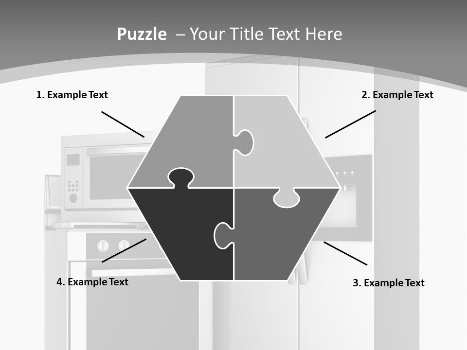 A White Refrigerator Freezer Sitting Next To A Stove Top Oven PowerPoint Template