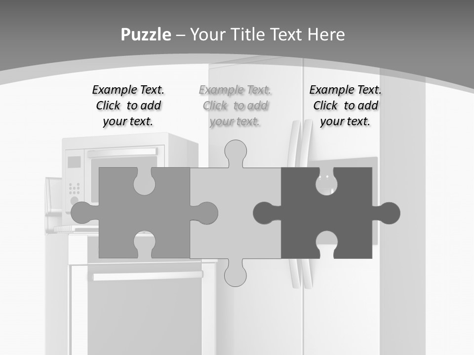 A White Refrigerator Freezer Sitting Next To A Stove Top Oven PowerPoint Template