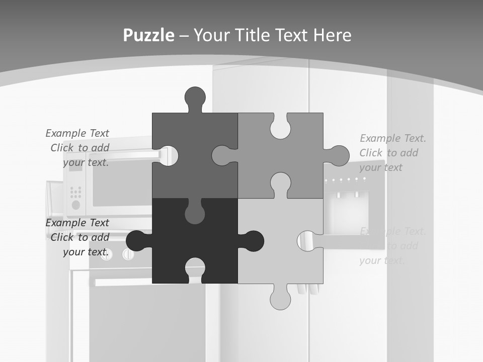 A White Refrigerator Freezer Sitting Next To A Stove Top Oven PowerPoint Template