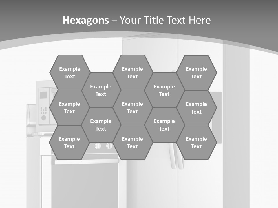 A White Refrigerator Freezer Sitting Next To A Stove Top Oven PowerPoint Template