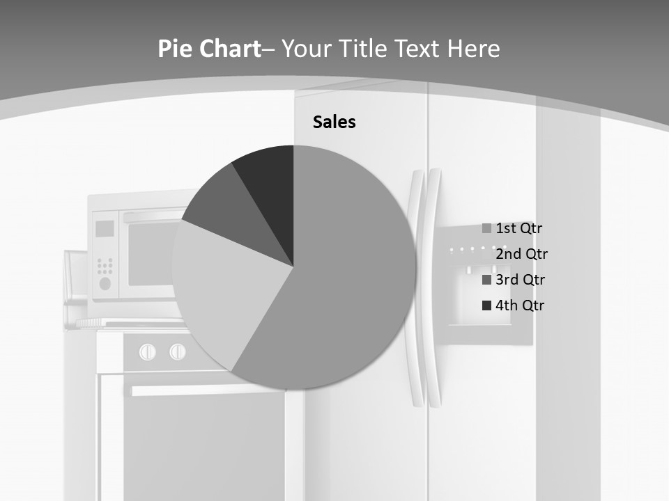 A White Refrigerator Freezer Sitting Next To A Stove Top Oven PowerPoint Template