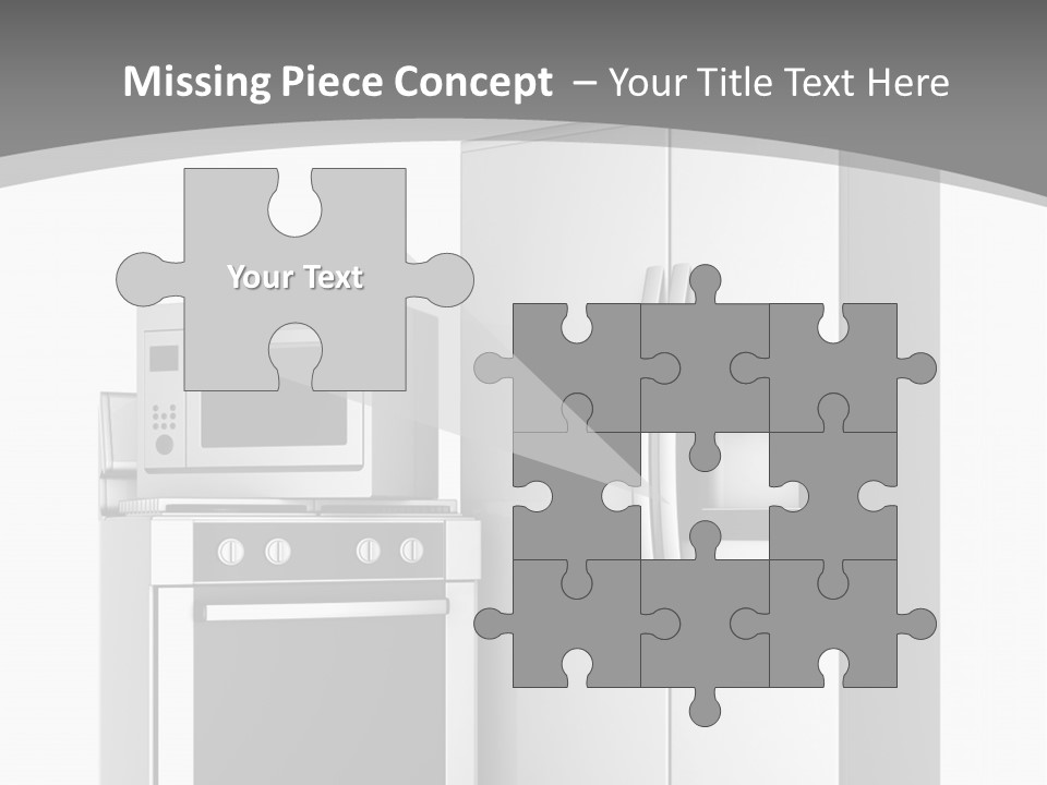 A White Refrigerator Freezer Sitting Next To A Stove Top Oven PowerPoint Template