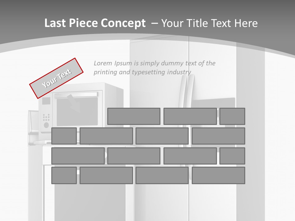 A White Refrigerator Freezer Sitting Next To A Stove Top Oven PowerPoint Template