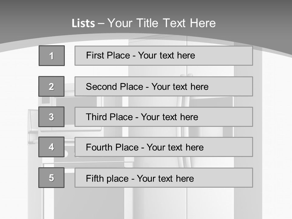 A White Refrigerator Freezer Sitting Next To A Stove Top Oven PowerPoint Template