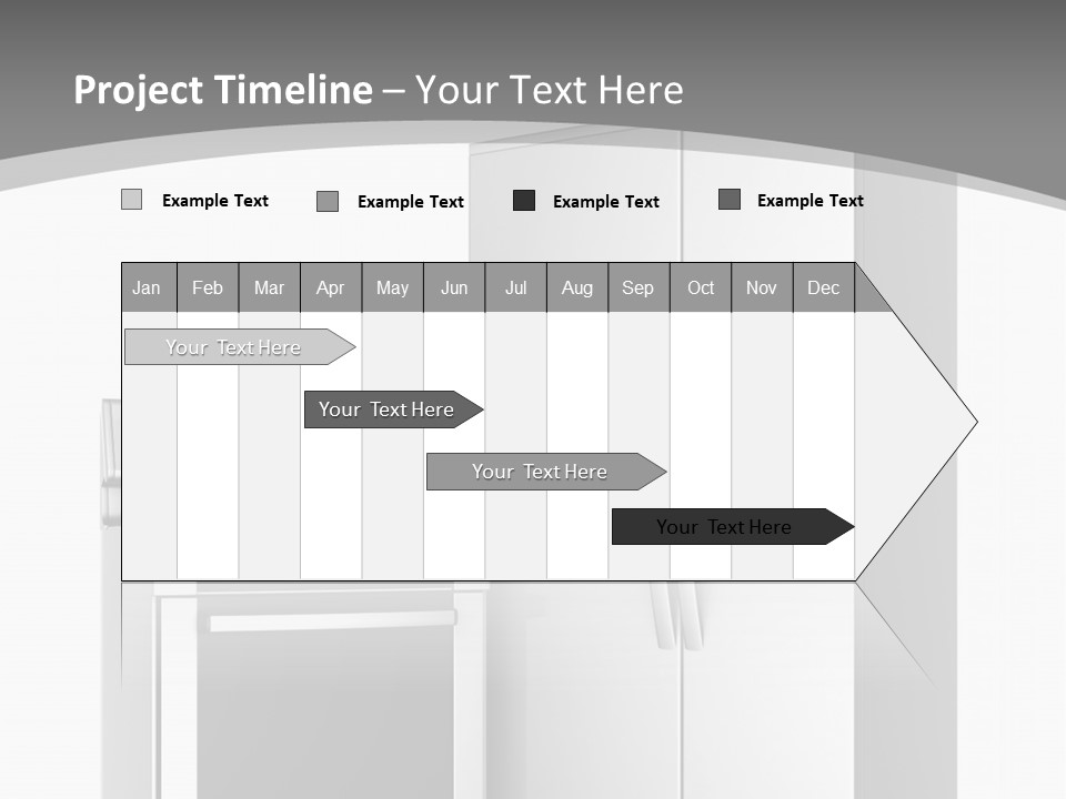 A White Refrigerator Freezer Sitting Next To A Stove Top Oven PowerPoint Template