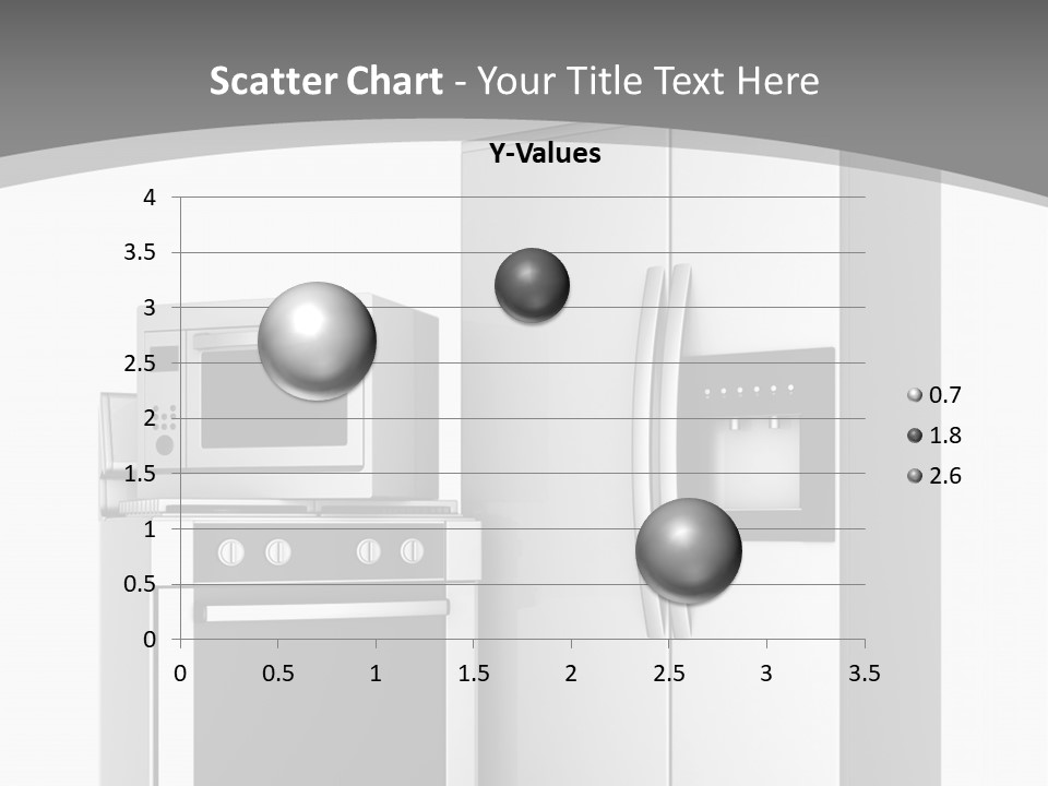 A White Refrigerator Freezer Sitting Next To A Stove Top Oven PowerPoint Template