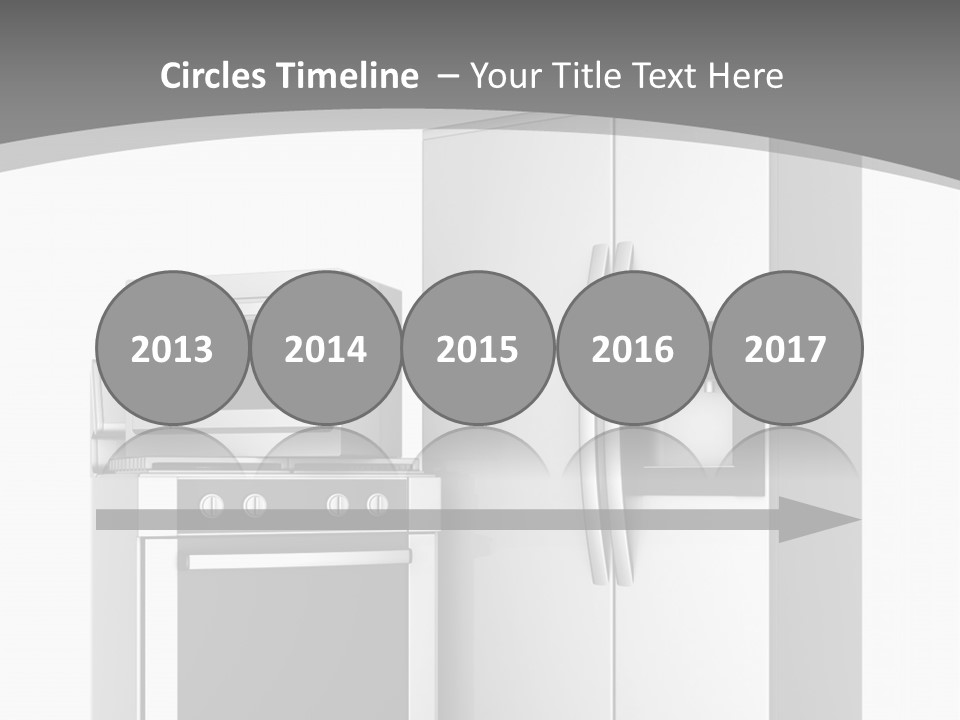 A White Refrigerator Freezer Sitting Next To A Stove Top Oven PowerPoint Template