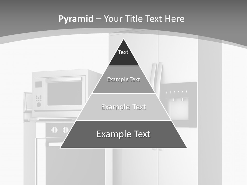 A White Refrigerator Freezer Sitting Next To A Stove Top Oven PowerPoint Template