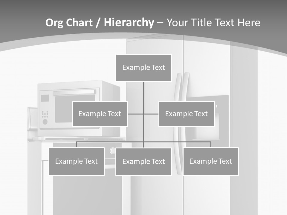 A White Refrigerator Freezer Sitting Next To A Stove Top Oven PowerPoint Template