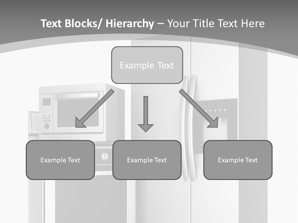 A White Refrigerator Freezer Sitting Next To A Stove Top Oven PowerPoint Template